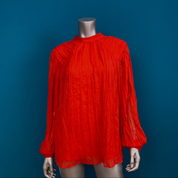 ASOS Crepe Puff Sleeve Blouse // (NWOT) - Picture 1 of 3